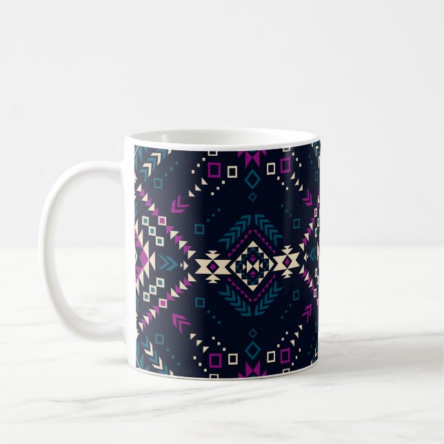 Tribal ethnic seamless pattern 6  coffee mug (Left)