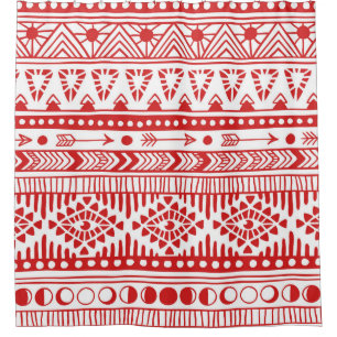 Tribal ethnic seamless pattern 7 shower curtain