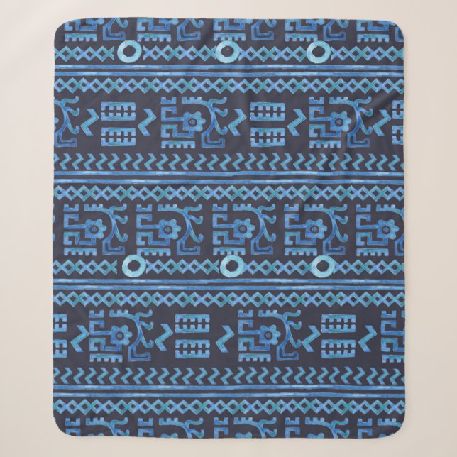 Tribal ethnic seamless pattern 8 sherpa blanket (Front)