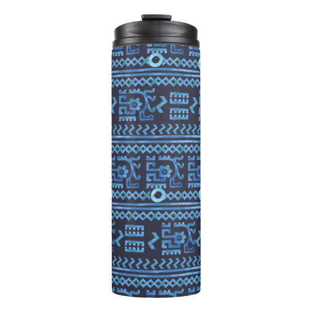 Tribal ethnic seamless pattern 8 thermal tumbler (Front)