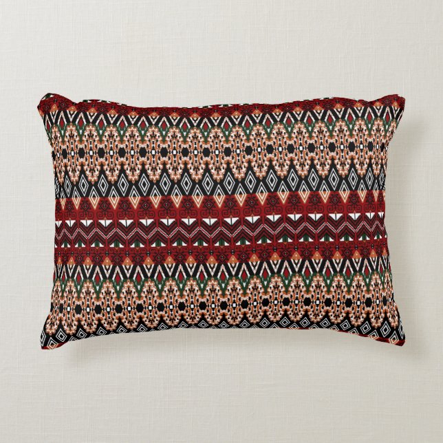 Tribal ethnic seamless pattern 9 decorative cushion (Front)