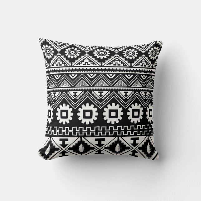Tribal ethnic seamless pattern cushion (Front)