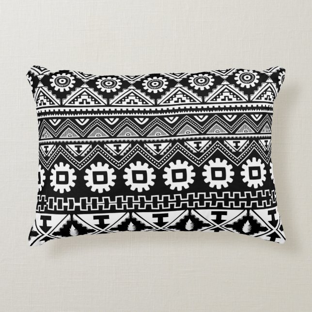 Tribal ethnic seamless pattern decorative cushion (Front)