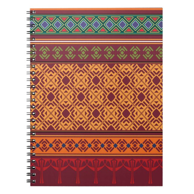 Tribal ethnic seamless pattern notebook (Front)