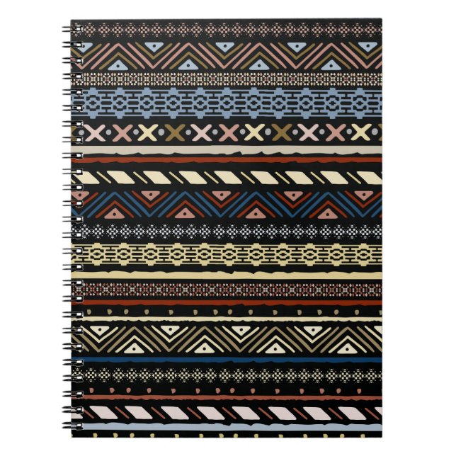 Tribal ethnic seamless pattern notebook (Front)
