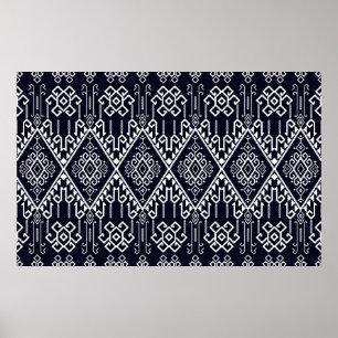 Tribal ethnic seamless pattern poster