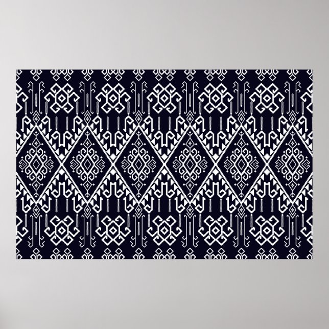 Tribal ethnic seamless pattern poster (Front)
