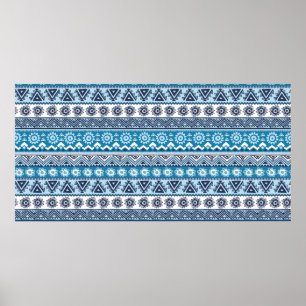 Tribal ethnic seamless pattern poster