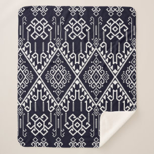 Tribal ethnic seamless pattern sherpa blanket