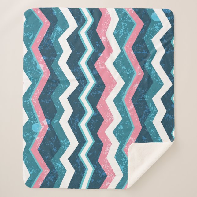 Tribal ethnic, seamless pattern sherpa blanket (Front)