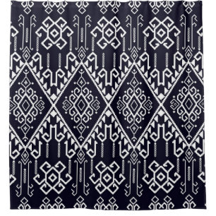 Tribal ethnic seamless pattern shower curtain