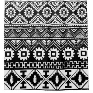 Tribal ethnic seamless pattern shower curtain