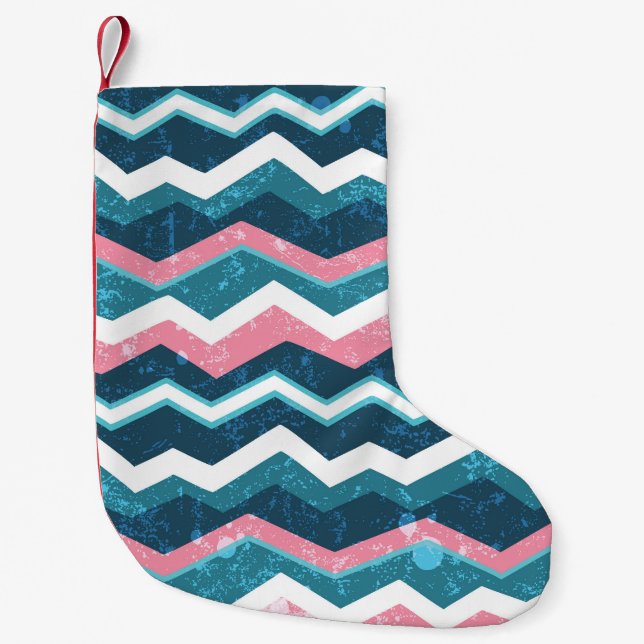 Tribal ethnic, seamless pattern small christmas stocking (Front)