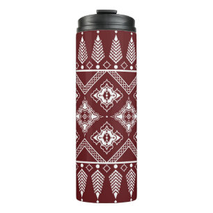 Tribal ethnic seamless pattern thermal tumbler