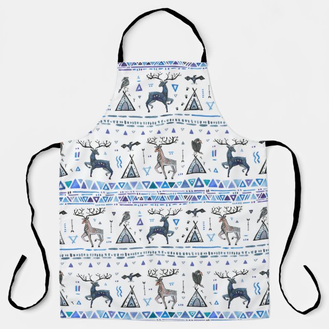 Tribal ethnic seamless pattern with animals and dr apron (Front)