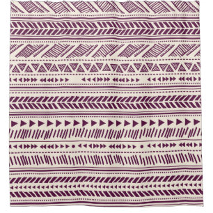 Tribal ethnic seamless  shower curtain