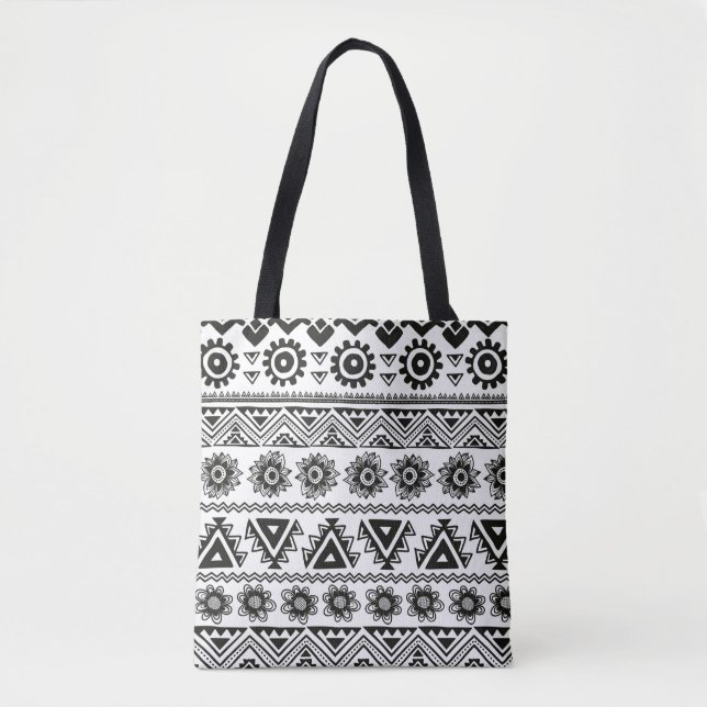 Tribal ethnic seamless tote bag (Front)