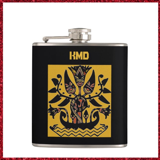 Tribal Ethnic Tattoo Pattern   Hip Flask (Creator Uploaded)