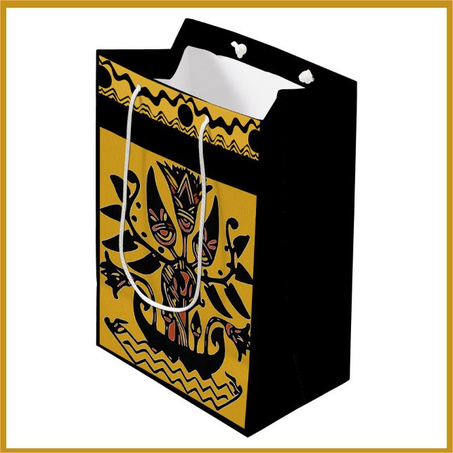 Tribal Ethnic Tattoo Pattern  Medium Gift Bag (Creator Uploaded)