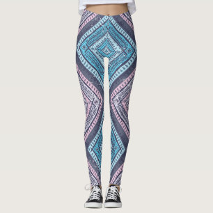 Tribal ethnic, timeless seamless style leggings