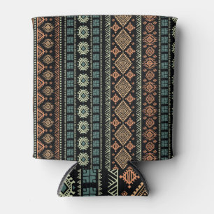 Tribal Ethnic Vintage Business Pattern Can Cooler
