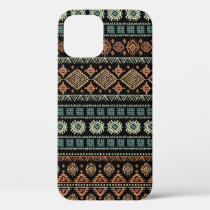 Tribal Ethnic Vintage Business Pattern iPhone 12 Case
