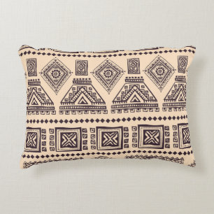 Tribal, ethnic, vintage business pattern decorative cushion