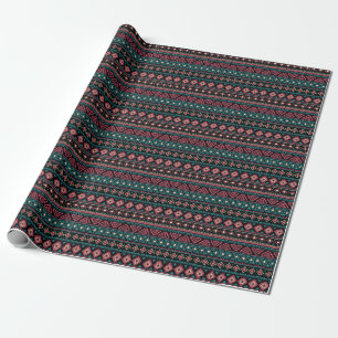 Tribal Ethnic Vintage Business Pattern Wrapping Paper
