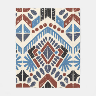 Tribal ethnic. Vintage hand drawn illustration pat Fleece Blanket