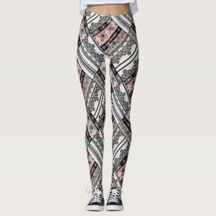  Tribal ethno traditional geometrical  Leggings