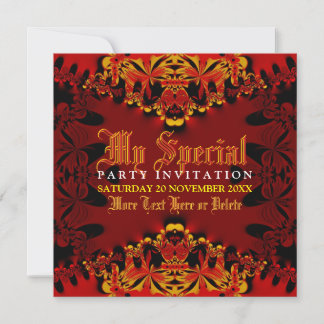 Tribal Exotic Tiger Jungle Party Invitation