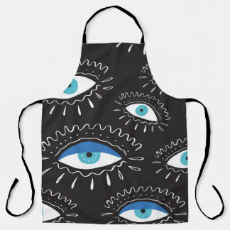 Tribal Eye Feathers Fashion Pattern Apron