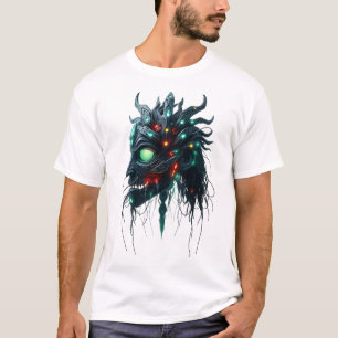 Tribal Face Floating - Mechanical Veins Art T-Shirt