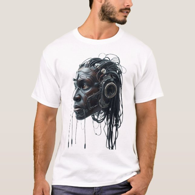 Tribal Face Wires Art Tee (Front)