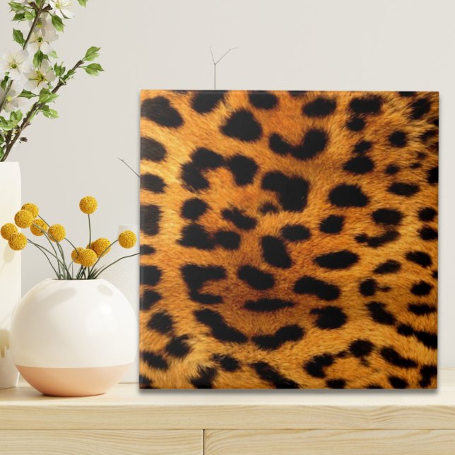 tribal fashionista safari animal leopard print ceramic tile (tribal fashionista safari animal leopard print ceramic tile)