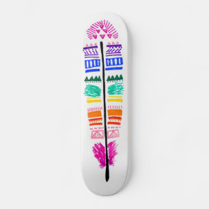 Tribal Feather Skateboard. Skateboard