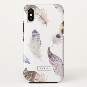 Tribal feather watercolors illustration Case-Mate iPhone case