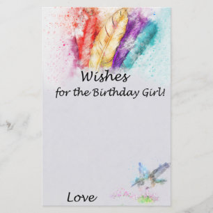 Tribal Feather Wishes for the birthday girl game