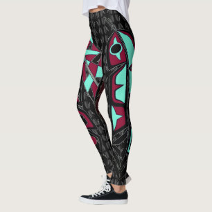 Tribal Feathers leggings