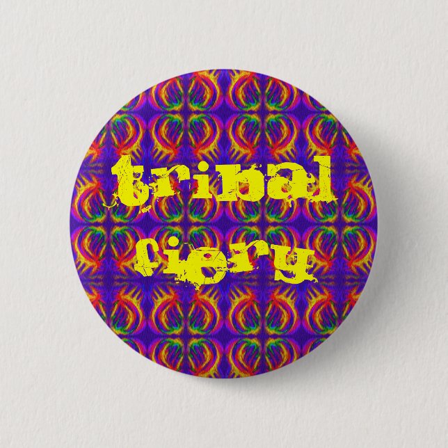 Tribal Fiery 6 Cm Round Badge (Front)