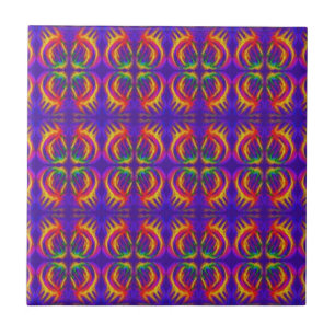 Tribal Fiery Ceramic Tile