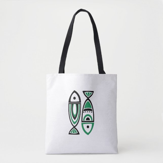 Tribal Fish Harmony Tote Bag (Front)