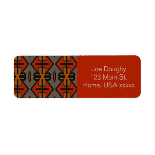 Tribal Flair Pattern Return Address Label