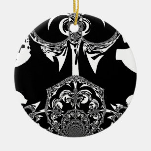 Tribal Flower Ceramic Tree Decoration