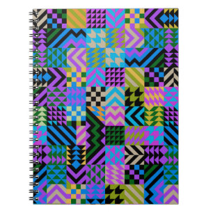 Tribal Folk Art - Blue Notebook
