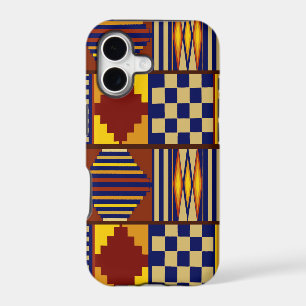 Tribal Folk Art - Rust Navy Yellow