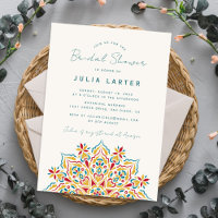 Tribal Folk Country Crest Mandala Bridal Shower