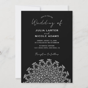 Tribal Folk Country Culture Crest Mandala Wedding Invitation