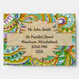 Tribal Folk Pattern Envelopes