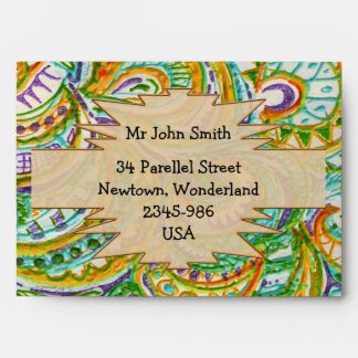 Tribal Folk Pattern Envelopes